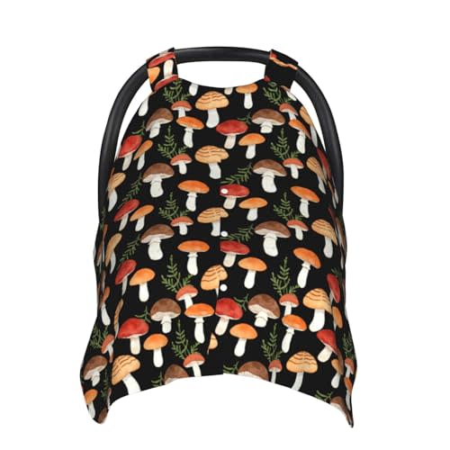 Mushroom Baby Car Seat Canopy Cover Multi Use Shower Gift, Nursing Cover for Mom Nursing Covers, Mushroom Baby Stuff Items