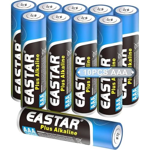 AAA Batteries 10-Pack, High Performance 1.5V LR03 Alkaline Battery with Long-Lasting Power, Leak-Proof Design, 10-Year Shelf Life Triple A Battery for Remote Controls, Toys, Flashlight