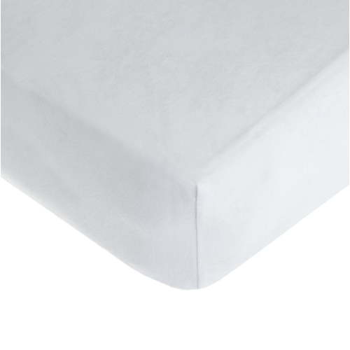 American Baby Company TL Care 100% Natural Cotton Fitted Mini Crib Sheet 38" x 24" - Soft & Breathable Small Nesting Portable Crib Sheet, Fits Pack N Play Mattresses, White, for Boys & Girls