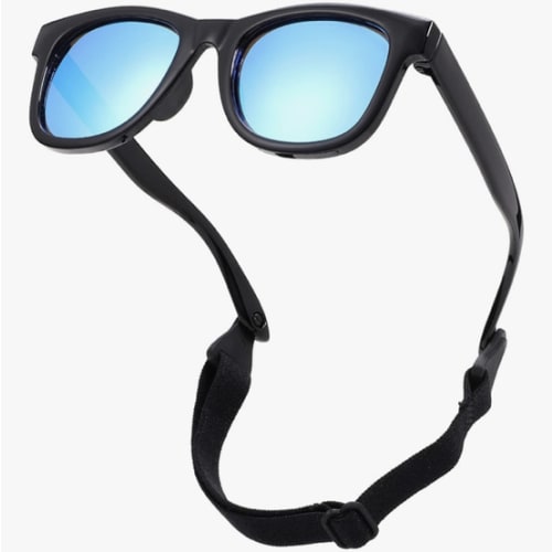 COASION Bendable Flexible Polarized Newborn Baby Sunglasses with Strap for Infant Boys Girls Age 0-12 Months CA8042