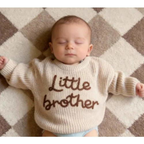 Big Brother Sweater,Matching Siblings Sweater,Embroidered Little Brother Sweater,Big Sister Sweater,Personalized Outfit for Lil Bro Lil Sis