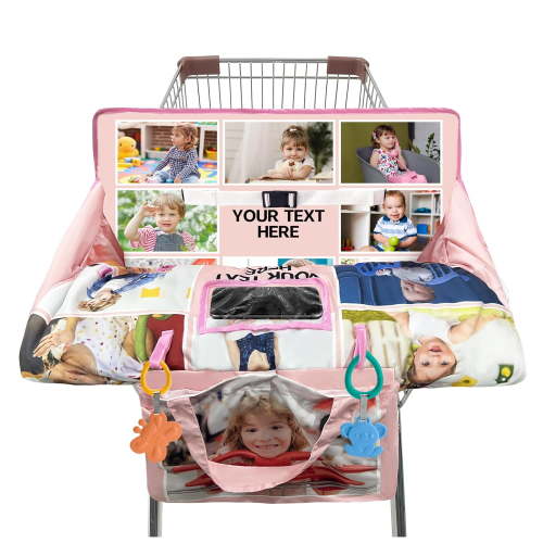 Shopping Cart Cover for Baby,2-in-1 High Chair Cover with Portable Cloth Bag,Cart Seat Pad for Babies Grocery Cushion Cover Restaurant,Suitable for All Supermarkets