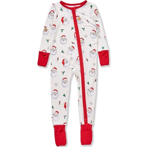 Angel Dear Baby Boys Long-Sleeve Santa-Face-Printed Coverall