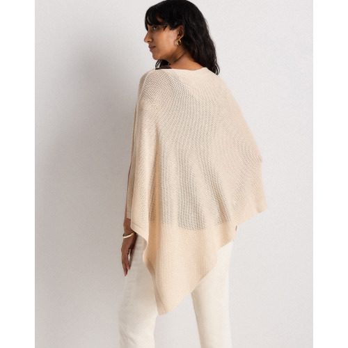 Lightweight Cotton Cashmere Nursing Shawl in Heather Oatmeal