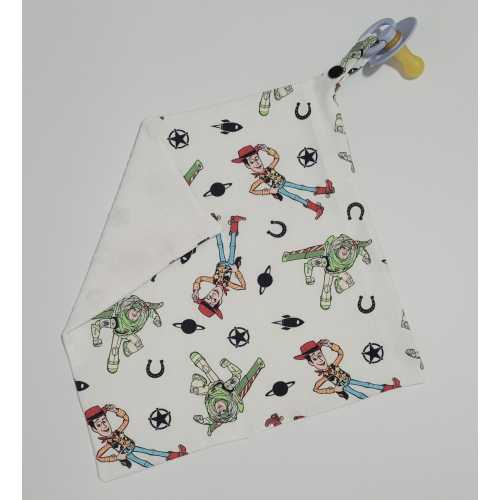 Toy Story Pacifier Lovey - Baby Security Blanket - Toy Story - Hand Sewn Lovey - Toy Story Baby -