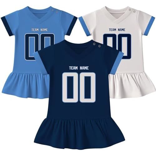 KREDE Baby Clothes Unisex Bodysuit Jersey Style Custom Name Number for Baby Girls