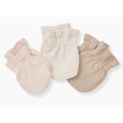 Organic Cotton Baby Mittens 3 Pack - Ranunculus