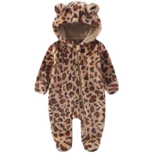 Baby Warm Jumpsuit Winter Snowsuit Footed Romper Kid Fleece Clothes