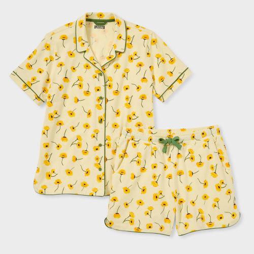 Women's Plus Cotton Knit Printmaker Short Pajama Set