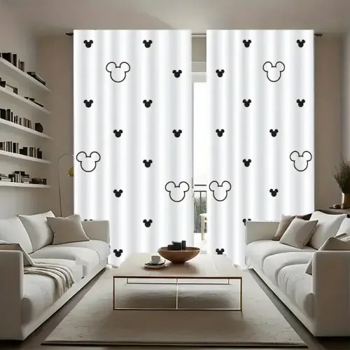 2pcs mouse blackout curtains durable polyester - Temu
