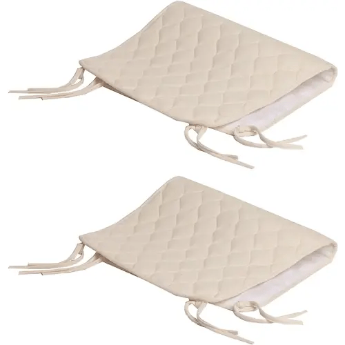 TL Care Waterproof Quilted Sheet Saver Cover Made with Organic Cotton Top Layer, Natural Color, 2 Pack