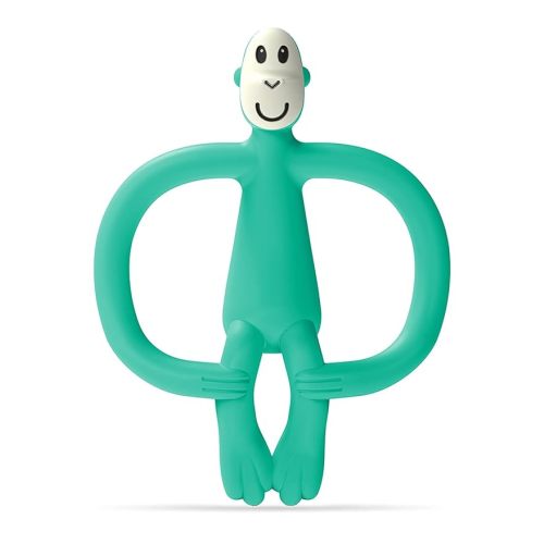 Matchstick Monkey Silicone Teether & Gel Applicator – Silicone Baby Teether, Easy-to-Grip, BPA-Free, Supports Self-Soothing & Early Brushing, 3 Months+, 4 Inches (Green)