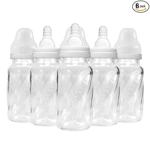 Evenflo Feeding Classic Glass, Twist Bottles, 4 Oz, 6 Bottles.