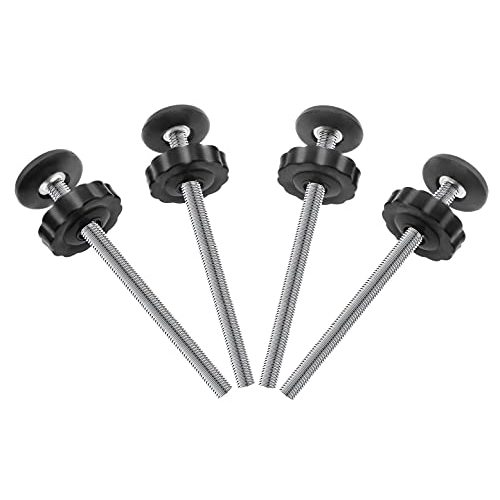 4Pcs Universal Baby Gates Threaded Spindle Rod, M8 (8mm) Replacement Bolt Part for Pet Pressure Mounted Safety Gates, Extra Long Baby Tension Gate Extender (Black) | Extra Long Wall Mounting Accessories Screws Rods Adapter Bolts for Pet & Dog Pressure ...