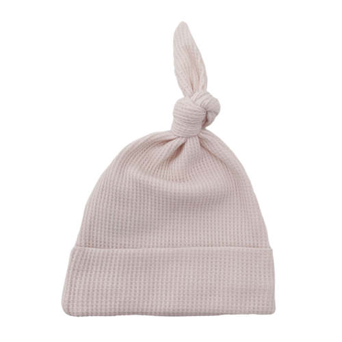 Organic Waffle Knot Beanie, Snow