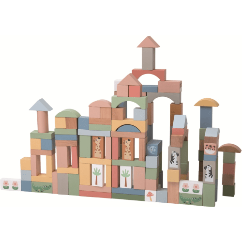 Kalo Boo Safari Animal 120-piece Classic Blocks One
