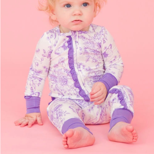 Convertible Ruffle One Piece Pajama, Bamboo Viscose