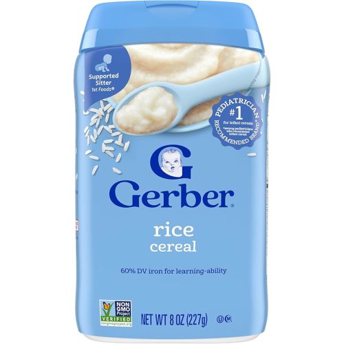 Gerber Baby Cereal 1st Foods, Rice, 8 Ounce (Pack of 6)