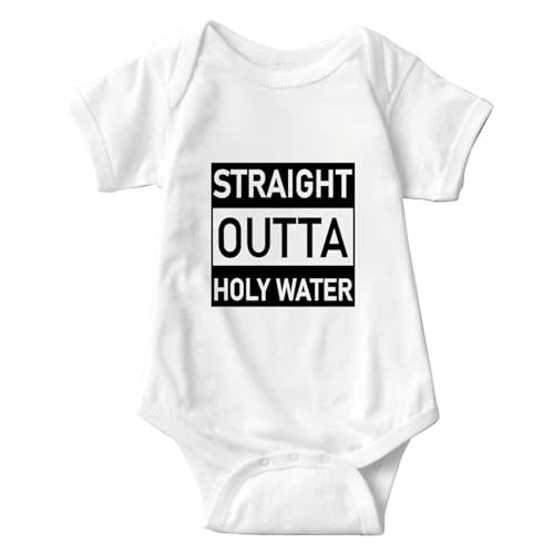 Straight Outta Holy Water Bodysuit Baby Baptismal Baby Bodysuit Baptism For Boy Girl Clothes Christening Infant