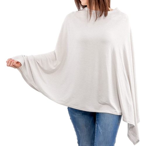 WeeSprout Nursing Cover for Breastfeeding, Soft & Breathable Nursing Poncho, Neck Insert for Hands-Free View, Machine Washable & Dryer Safe Feeding Cover Up