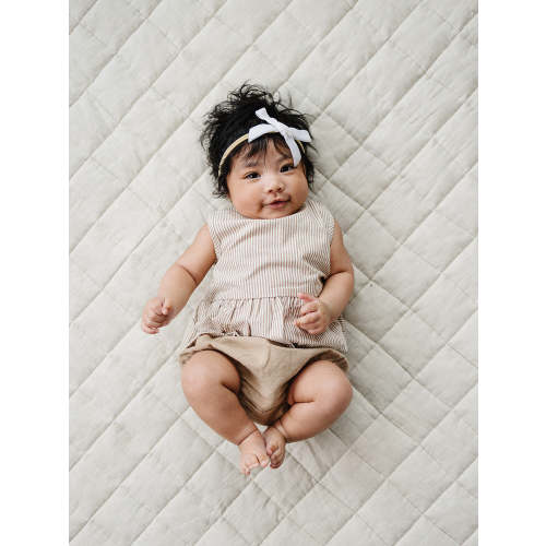 Tan Stripes Peplum Set - Adorable & Comfy for Kids – Milk & Baby