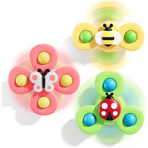 Suction Cup Spinner Airplane Travel Toys for 1 Year Old Boy Girl