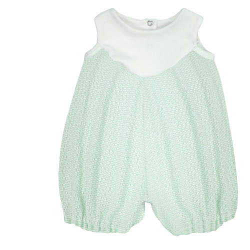 Paty Knit Bubble Romper with Pima Bodice
