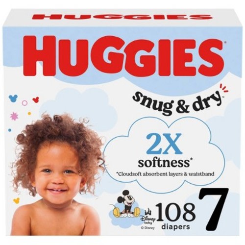 Huggies Snug & Dry Diapers   - Size 7 - 108ct