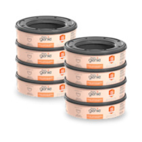 Diaper Genie Round Refill Bags (8-Pack) - Compatible with Complete and Expressions Pails - Clean Laundry