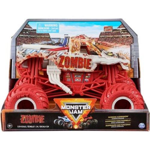 Monster Jam, Official Zombie Monster Truck, Collector Die-Cast Vehicle, 1:24 Scale, Kids Toys for Boys and Girls Ages 3 and up