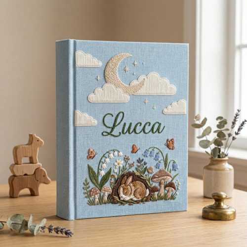 Hand Embroidered Baby Photo Album With Sleeves, Personalized Photo Album, Baby Gift, Unique Photo Album, Custom Embroidered Photo Album