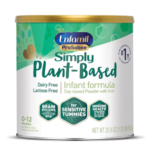 Enfamil Prosobee Plant based Baby Formula, for Sensitive Tummies, Soy-based Plant Sourced Protein, Vitamins for Immune Support, Lactose-free, Milk free, Gluten free, 20.9 Oz Can