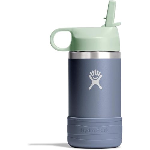 Hydro Flask Kids Water Bottle for School - Stainless Steel and Insulated with Straw Cap - 12 Oz Koala