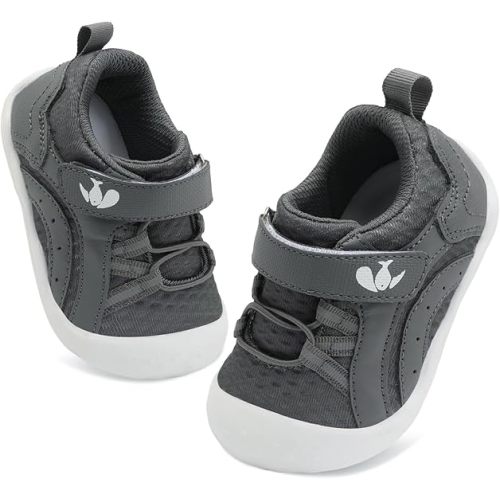 FEETCITY Wide Baby Shoes Boys Girls Baby Barefoot Shoes Breathable Infant Walking Shoe Crib Sock Shoe Toddler Sneakers Flexible