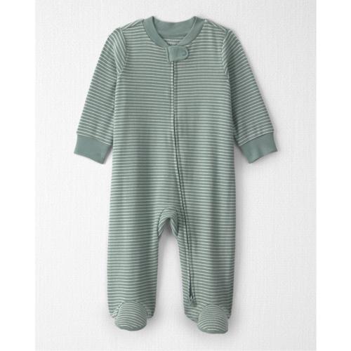 Baby Organic Cotton Ribbed Sleep & Play Pajamas in Stripes - Little Planet | Carter's