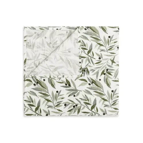 Olive - Swaddle in GOTS Certified Organic Muslin Cotton