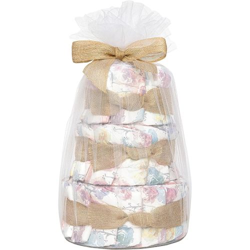 The Honest Company Diaper Cake | Clean Conscious Diapers, Baby Personal Care, Plant-Based Wipes | Rose Blossom | Regular, Size 1 (8-14 lbs), 35 Count