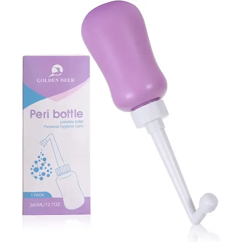 Peri Bottle for Postpartum Care for Perineal Recovery and Cleansing After Birth 12.7 OZ Color: Purple
