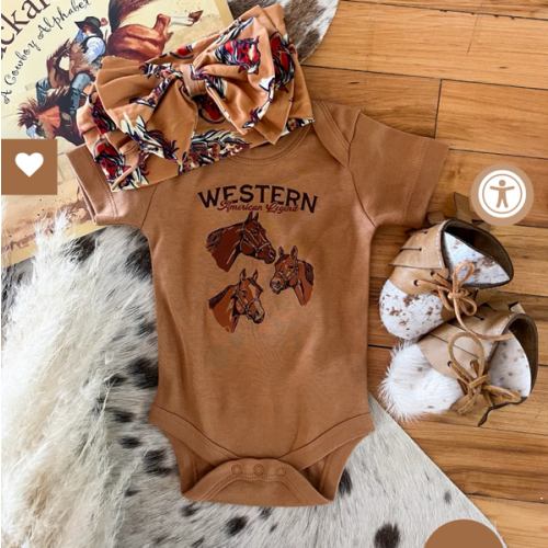 Western American Legend S/S Onesie (Infant)(Ginger) – theFRINGEDpineapple