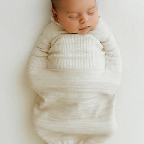 Bamboo Blend Beige Swaddle Sleep Sack - Small (6-12 pounds)