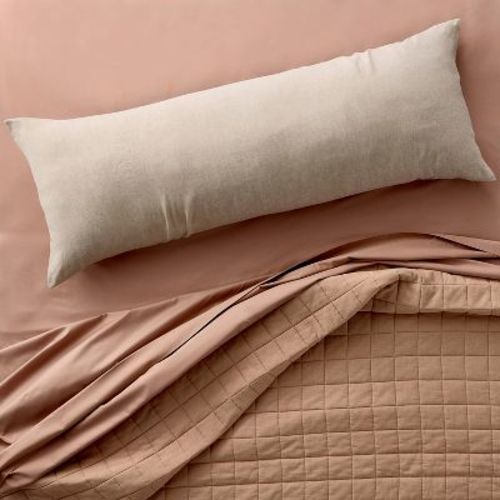 European Flax Linen Body Pillow Cover Natural Undyed - Casaluna™