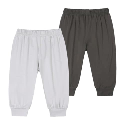ZFTTZYMX 2 Pack Baby Bamboo Viscose T-shirts & Pants Toddler Boys Girls Summer Short Sleeve Crew Neck Tees Trousers