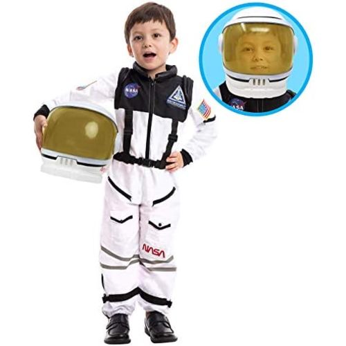 Spooktacular Creations Astronaut Costume with Helmet, Space Suit for Toddler, Kids Astronaut Halloween Costume for Cosplay