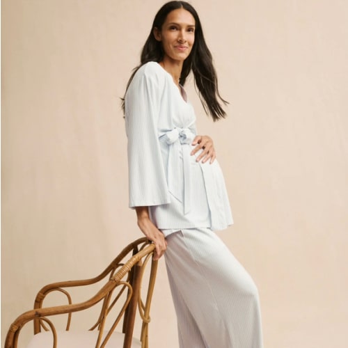 LAKE | Women | DreamModal™ Pajamas | Fog Maternity Kimono Bundle
