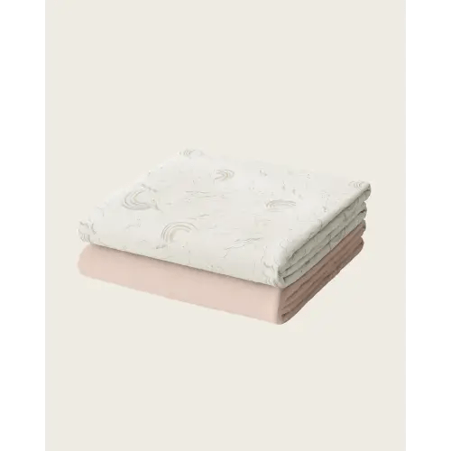 Rainbow Crib Sheet Set - Mini Crib