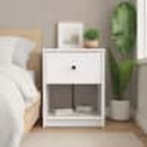 Tvilum Portland 1-Drawer White Nightstand 7033149