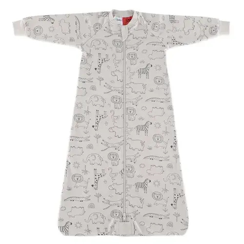 4baby Long Sleeve Sleeping Bag 1.0 Tog Safari Size 3-12 Months | Baby Bunting AU