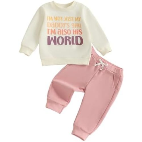 Toddler Baby Girl Fall Winter Clothes Outfits Funny Letter 6 12 18 24 Months 2T 3T Girl Fall Sweatshirt Pant Set