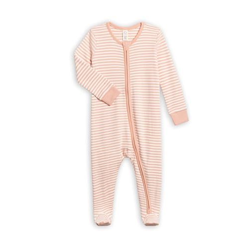 Colored Organics Baby Zip-Up Footed Sleeper with 2-Way Zipper - Newborn Organic Cotton Pajamas