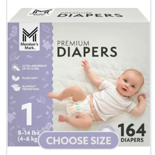 Member's Mark Premium Baby Diapers, Sizes Newborn - 8 - Samsclub.com